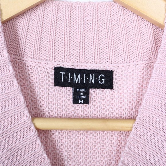 Timing Cold Shoulder Knit Top Pink - Picture 4 of 9